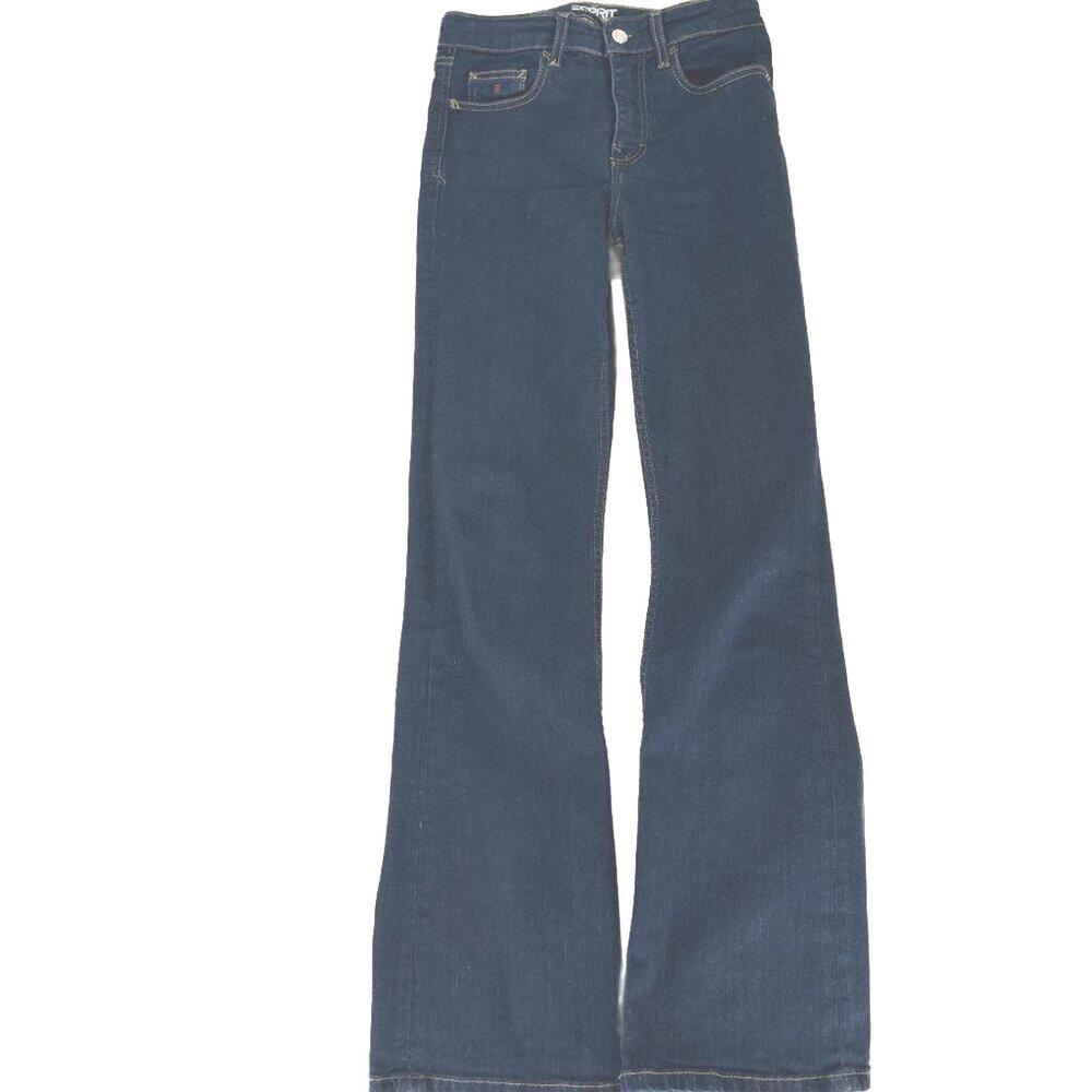 Esprit Jeans Women's Y2K Racer Ultra Hight Bootcut Dark Wash Stretch 27/30